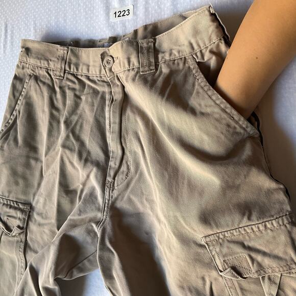 Arizona Jeans Company Men’s Cargo Khaki Shorts Size 29,Natural Beige,Big Pockets - Picture 5 of 9